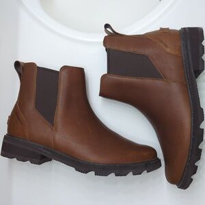 Sorel Brown Leather Chelsea Boots